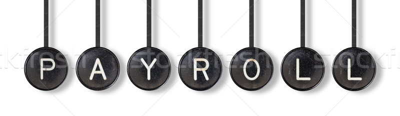 Typewriter buttons, isolated - Payroll Stock photo © michaklootwijk
