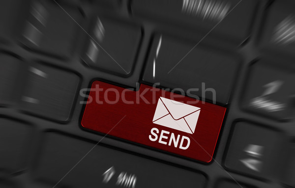E-mail göndermek düğme bilgisayar klavye bilgisayar teknoloji Stok fotoğraf © michaklootwijk