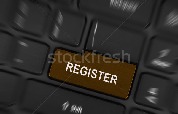 Laptop button - Register Stock photo © michaklootwijk