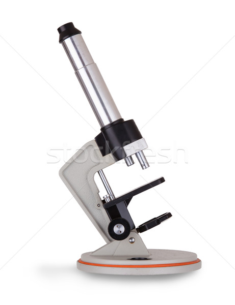 Old simple microscope isolated Stock photo © michaklootwijk