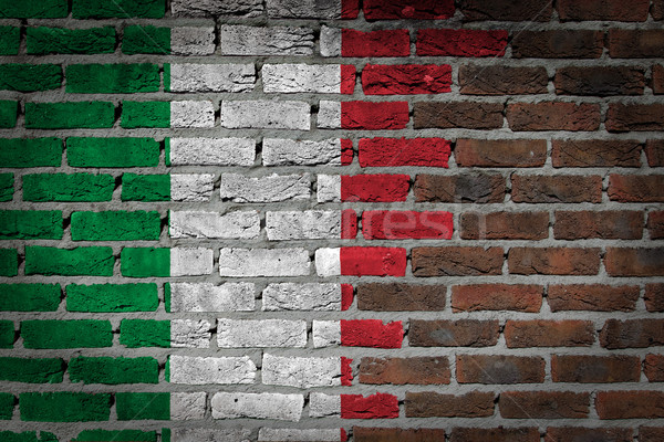 Brick wall texture with flag Stock photo © michaklootwijk