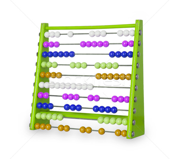 Alten abacus weiß isoliert Business Farbe Stock foto © michaklootwijk
