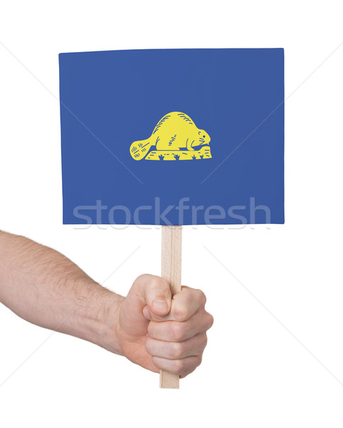 Hand holding small card - Flag of Oregon Stock photo © michaklootwijk