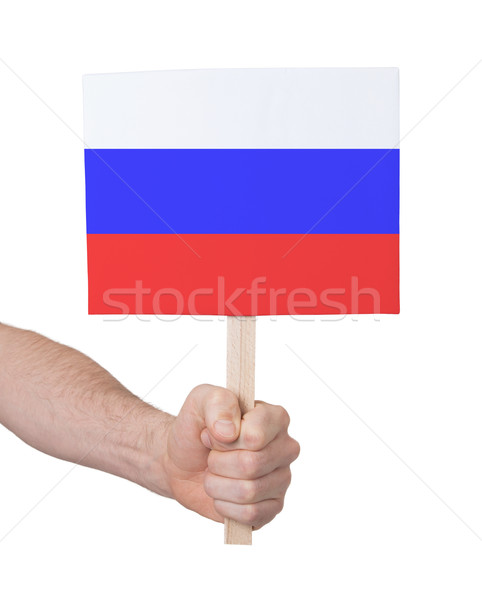 Hand holding small card - Flag of Russia Stock photo © michaklootwijk