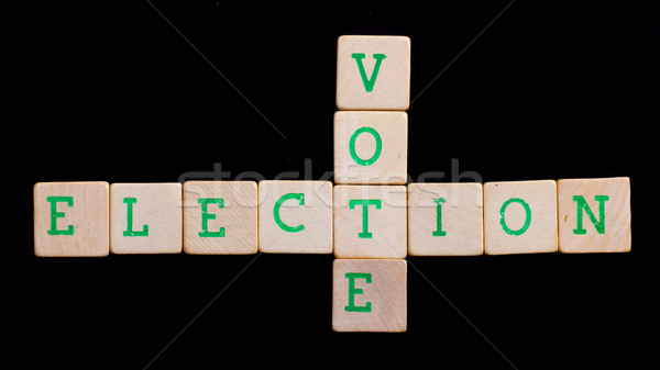 Letters on wooden blocks (America, vote) Stock photo © michaklootwijk