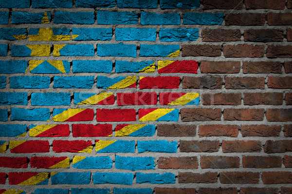 Oscuro pared de ladrillo Congo textura bandera pintado Foto stock © michaklootwijk