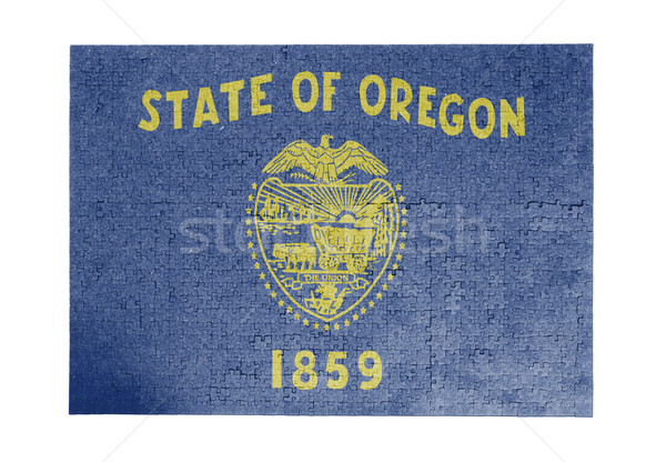 Groot 1000 stukken Oregon vlag Stockfoto © michaklootwijk