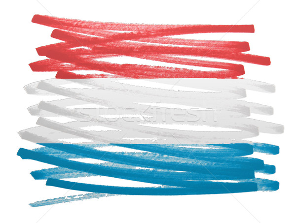 Banderą ilustracja Luksemburg pióro działalności farby Zdjęcia stock © michaklootwijk