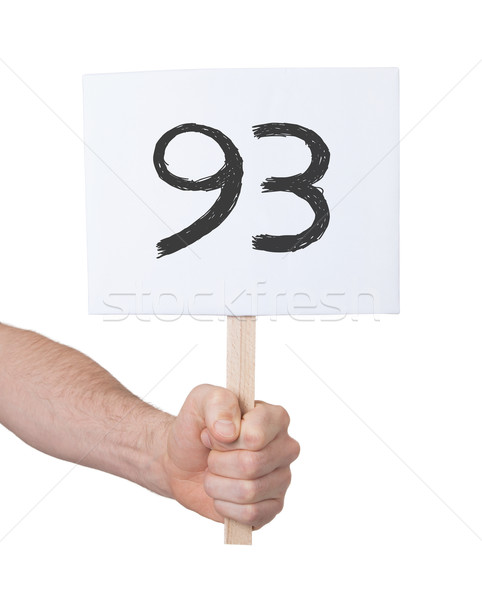 Sign with a number, 93 Stock photo © michaklootwijk