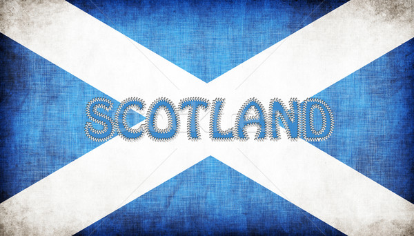 Flag of Scotland stitched with letters Stock photo © michaklootwijk