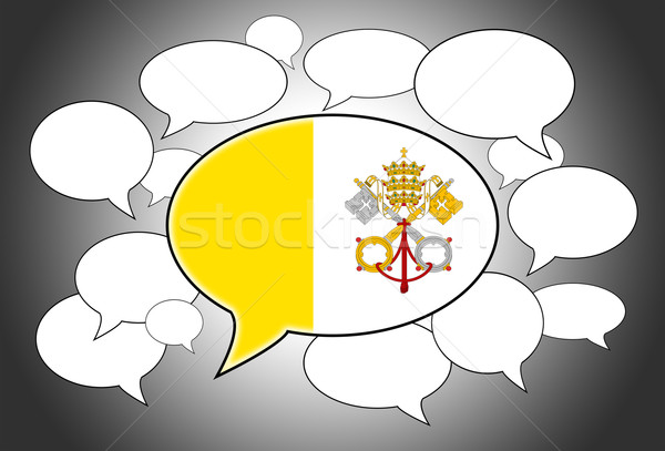 Communicatie speech cloud stem Vaticaanstad abstract ruimte Stockfoto © michaklootwijk