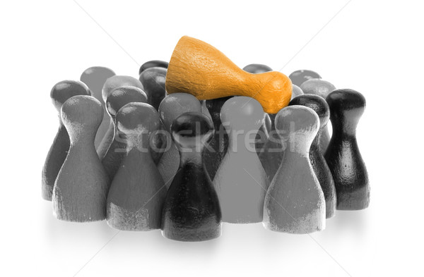 Orange pawn is crowdsurfing Stock photo © michaklootwijk