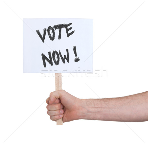 [[stock_photo]]: Main · signe · isolé · blanche · vote