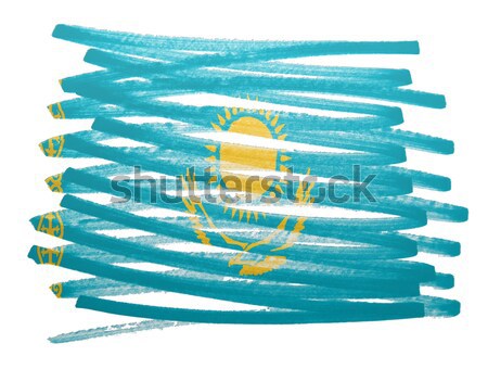 Bandeira ilustração caneta negócio pintar assinar Foto stock © michaklootwijk