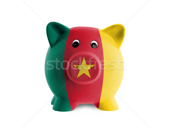 уникальный розовый керамической Piggy Bank изолированный Камерун Сток-фото © michaklootwijk