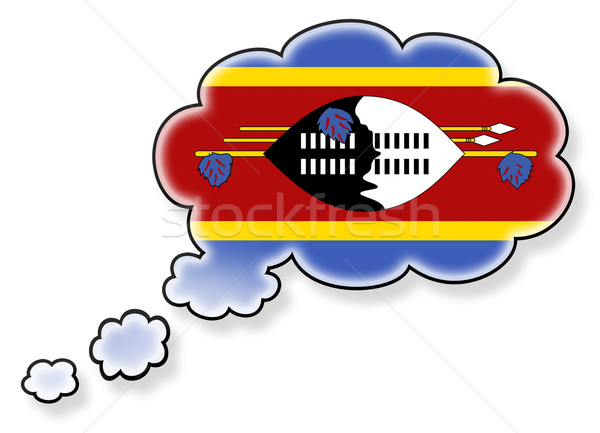 Bandera nube aislado blanco Swazilandia arte Foto stock © michaklootwijk