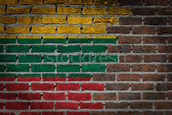 Brick wall texture with flag Stock photo © michaklootwijk