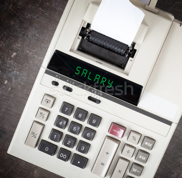 Old calculator - salary Stock photo © michaklootwijk