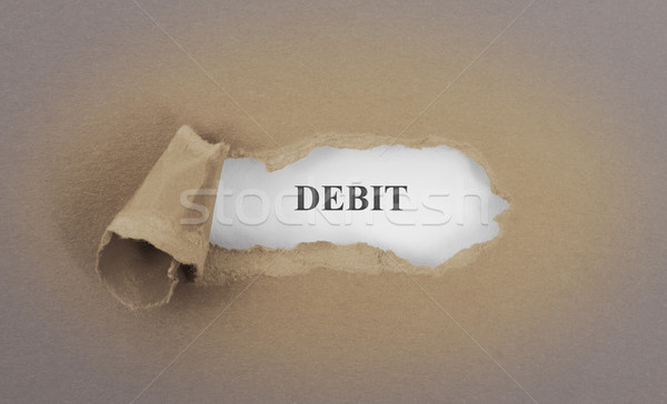 Text appearing behind torn brown envelop Stock photo © michaklootwijk