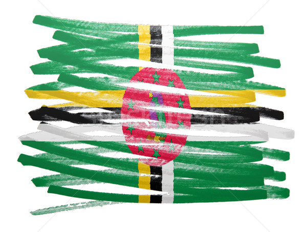 Bandeira ilustração Dominica caneta negócio pintar Foto stock © michaklootwijk