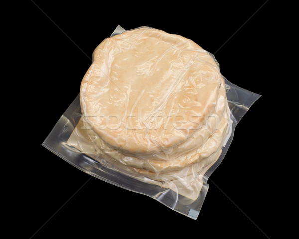 Zdjęcia stock: Izraelski · chleba · pita · odizolowany · czarny · żywności