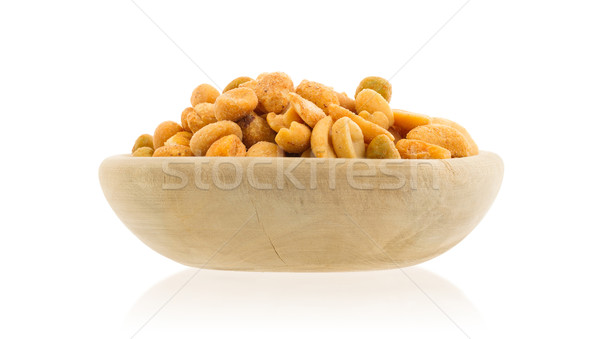 Fresh mixed salted nuts in a bowl, peanut mix Stock photo © michaklootwijk