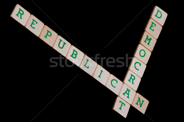 Demokrat republikanisch Kreuzworträtsel schwarz Party Kreuz Stock foto © michaklootwijk