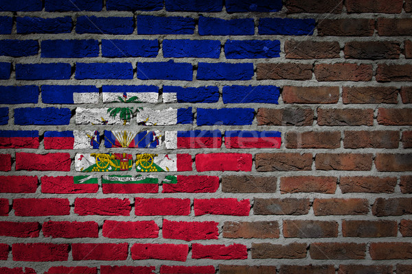 Brick wall texture with flag Stock photo © michaklootwijk