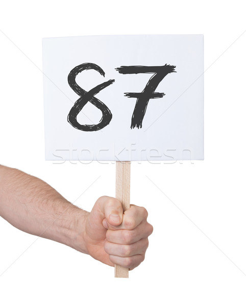 Sign with a number, 87 Stock photo © michaklootwijk