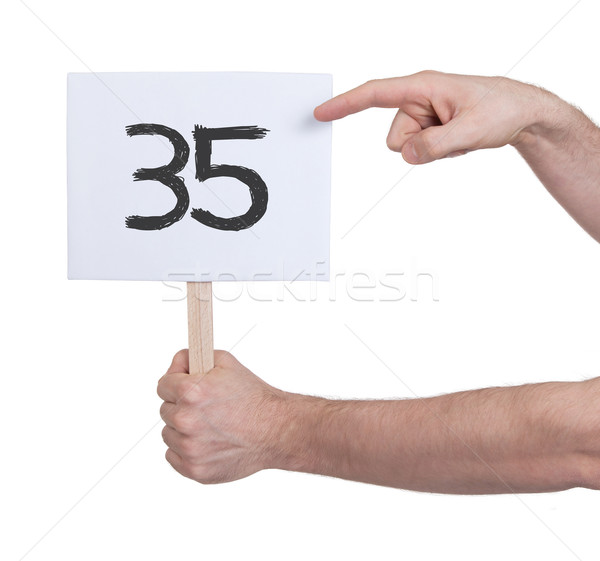 Sign with a number, 35 Stock photo © michaklootwijk