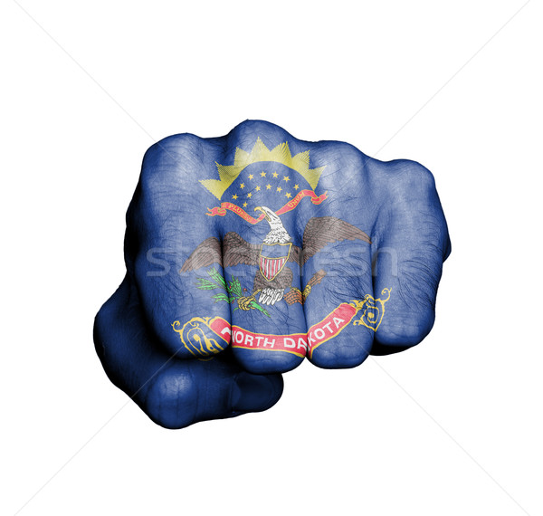 United states, fist with the flag of North Dakota Stock photo © michaklootwijk