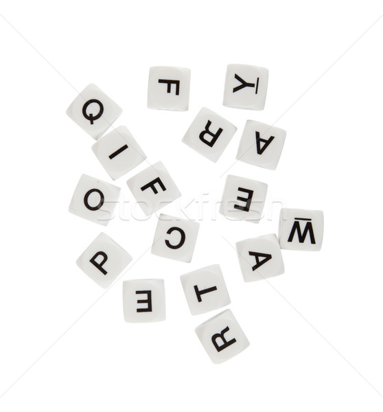 DIce with letters, isolated Stock photo © michaklootwijk