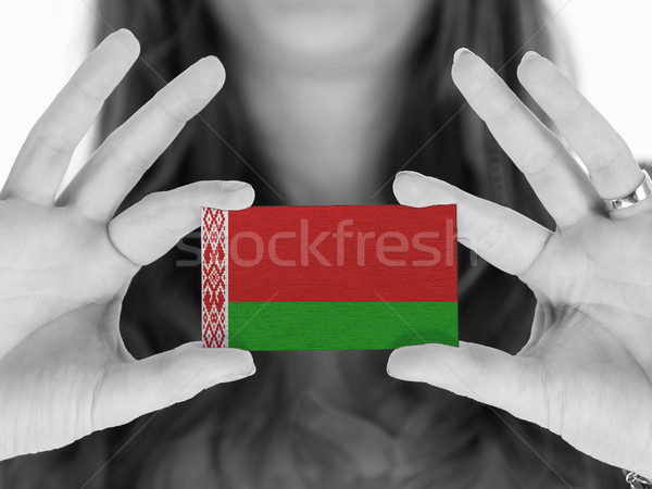женщину визитной карточкой черно белые Беларусь пространстве Сток-фото © michaklootwijk