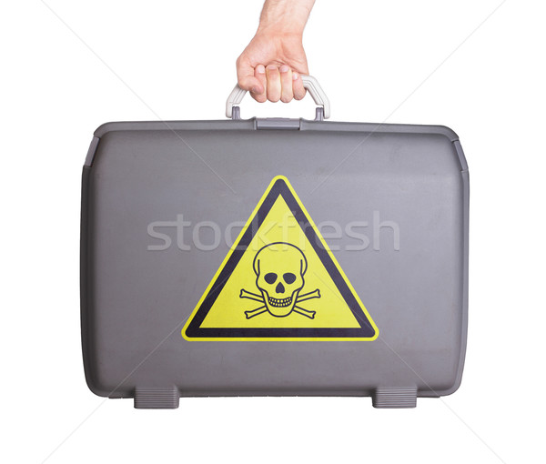 Folosit plastic valiză pericol Imagine de stoc © michaklootwijk