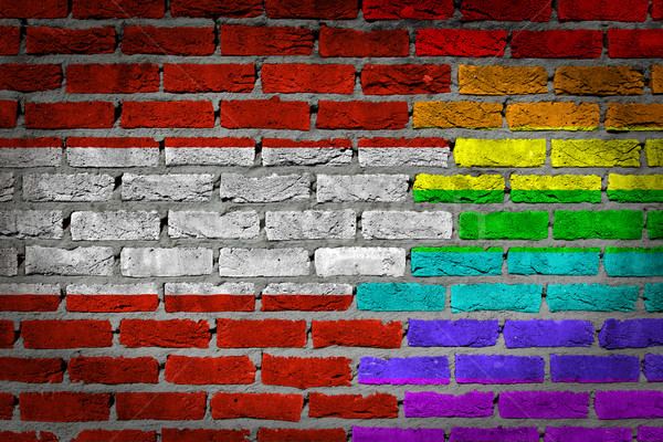 Dark brick wall - LGBT rights - Austria Stock photo © michaklootwijk