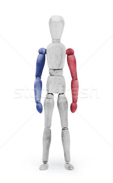 Wood figure mannequin with flag bodypaint - France Stock photo © michaklootwijk