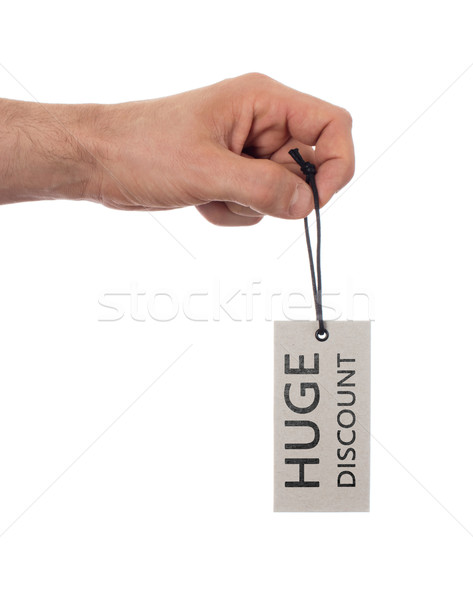 Stock photo: Tag tied with string, price tag