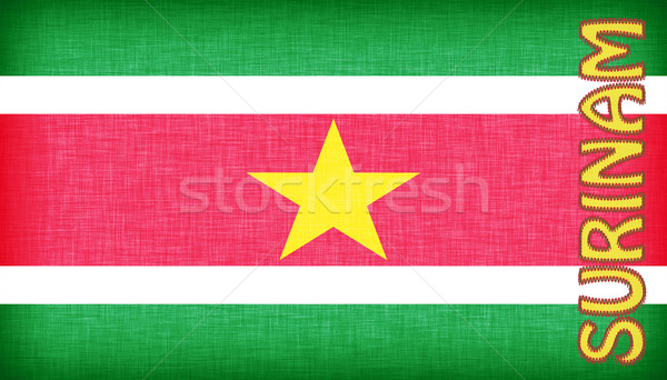 Linen flag of Suriname Stock photo © michaklootwijk