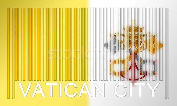 Código de barras bandera Ciudad del Vaticano pintado superficie diseno Foto stock © michaklootwijk
