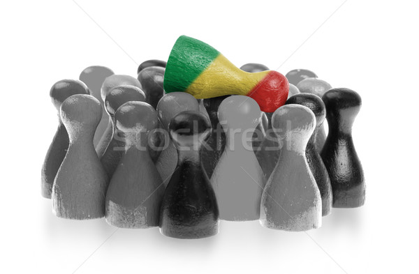 Jeden pionek górę banderą Congo Zdjęcia stock © michaklootwijk