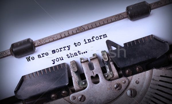 Vintage inscription made by old typewriter Stock photo © michaklootwijk