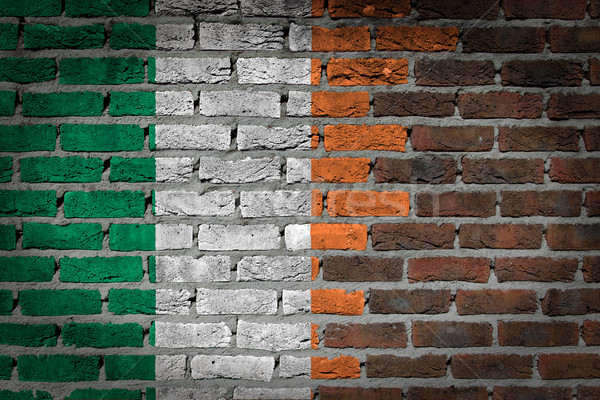 Brick wall texture with flag Stock photo © michaklootwijk