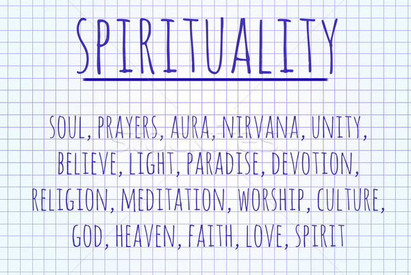 Spirituality word cloud Stock photo © michaklootwijk