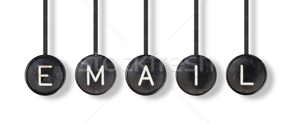 Typewriter buttons, isolated - Email Stock photo © michaklootwijk