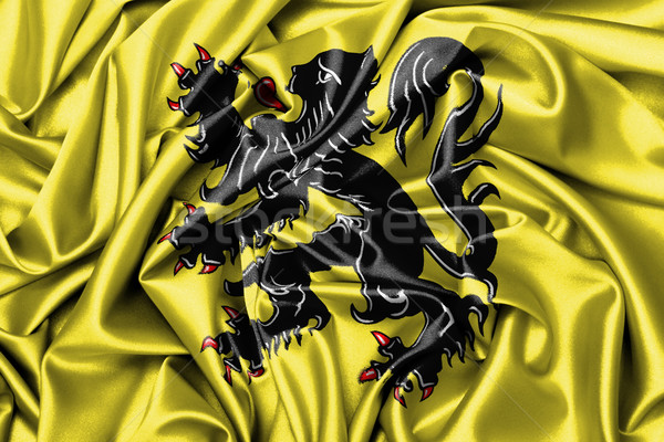 Satin flag - flag of Flanders Stock photo © michaklootwijk