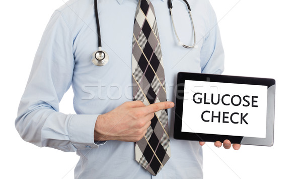 Doktor tablet glikoz kontrol yalıtılmış Stok fotoğraf © michaklootwijk