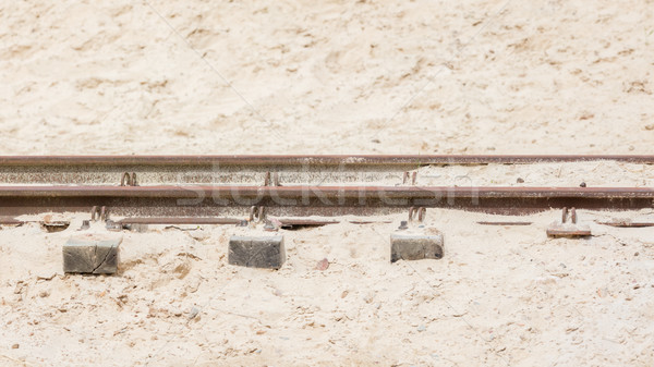 Stock photo: Desert railroad track