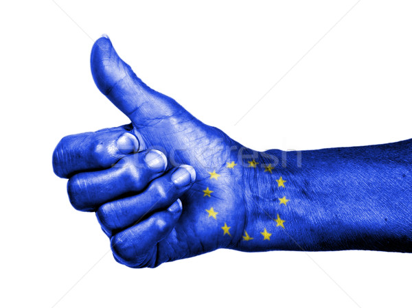 Oude vrouw teken vlag patroon europese Stockfoto © michaklootwijk