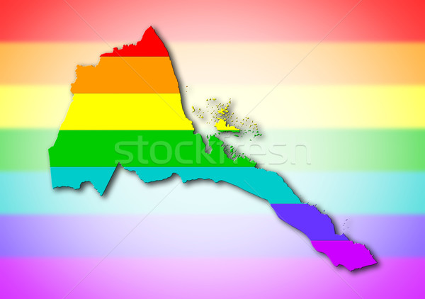 Eritrea - Rainbow flag pattern Stock photo © michaklootwijk