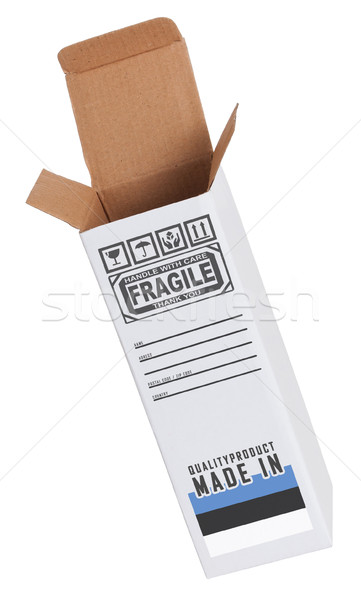 [[stock_photo]]: Exporter · produit · Estonie · papier · boîte